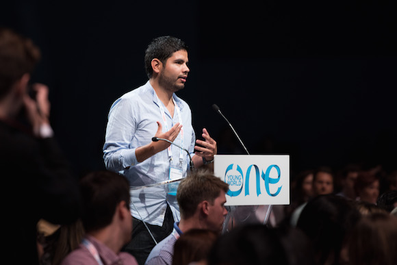 Sergio Alejandro Urioste Daza at the One Young Summit in Canada