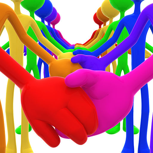 File:3D Full Spectrum Unity Holding Hands Concept - lumaxart