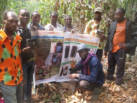 Ghislain, working on the field with the youth for ICT4AG