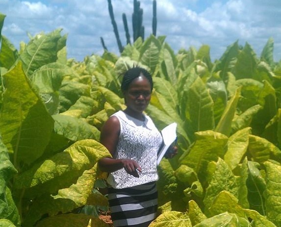 Linda in the field